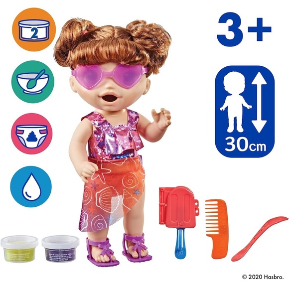 NWT Baby Alive Sunshine Snacks Doll, Eats and Poops, Summer-Themed Waterplay - Picture 3 of 6